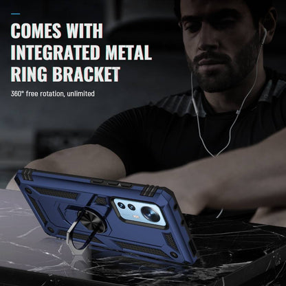 Outdoor Hülle für Xiaomi 12 PRO TPU PC Hybrid Sergeant Armor Ring Cover Case