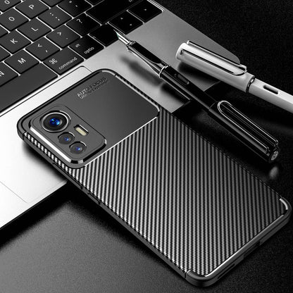 TPU Hülle für Xiaomi 12 LITE Carbon Fiber Muster Textur Shockproof Cover Case