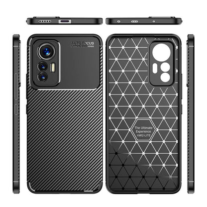TPU Hülle für Xiaomi 12 LITE Carbon Fiber Muster Textur Shockproof Cover Case