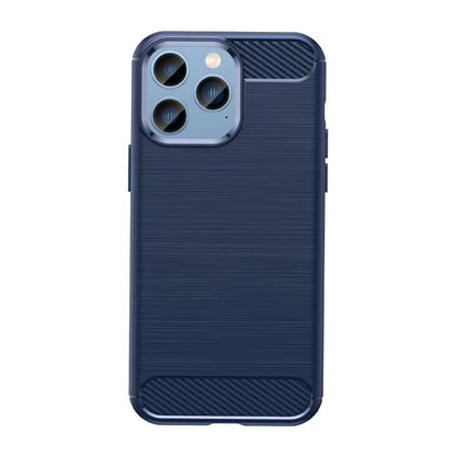 TPU Hülle für Apple iPhone 14 PRO Carbon Fiber Skin Brushed Schutzcover Case