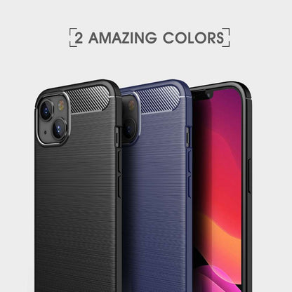 TPU Hülle für Apple iPhone 14 Carbon Fiber Skin Brushed Schutzcover Soft Case
