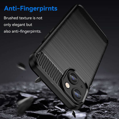 TPU Hülle für Apple iPhone 14 PLUS Carbon Fiber Skin Brushed Schutzcover Case