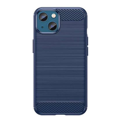 TPU Hülle für Apple iPhone 14 PLUS Carbon Fiber Skin Brushed Schutzcover Case