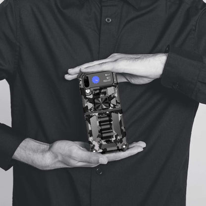 Outdoor Hülle für Samsung Galaxy Z Flip4 Camouflage Shockproof PC Schutzcover