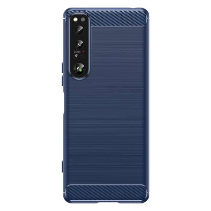 TPU Hülle für Sony Xperia 1 IV Carbon Fiber Skin Brushed Schutzcover Soft Case