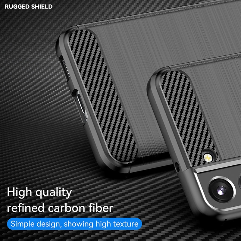 TPU Hülle für Samsung Galaxy S22 PLUS Carbon Fiber Skin Brushed Schutzcover Case