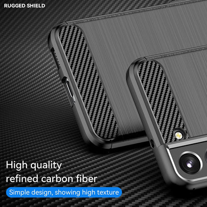 TPU Hülle für Samsung Galaxy S22 PLUS Carbon Fiber Skin Brushed Schutzcover Case
