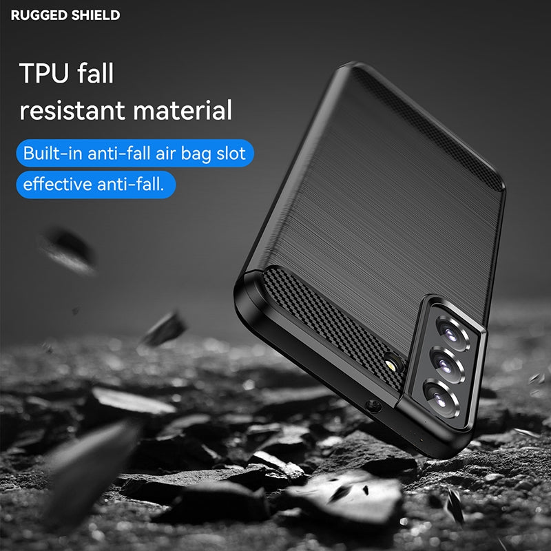 TPU Hülle für Samsung Galaxy S22 PLUS Carbon Fiber Skin Brushed Schutzcover Case
