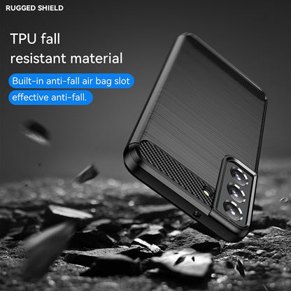 TPU Hülle für Samsung Galaxy S22 PLUS Carbon Fiber Skin Brushed Schutzcover Case