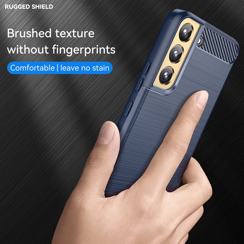 TPU Hülle für Samsung Galaxy S22 PLUS Carbon Fiber Skin Brushed Schutzcover Case
