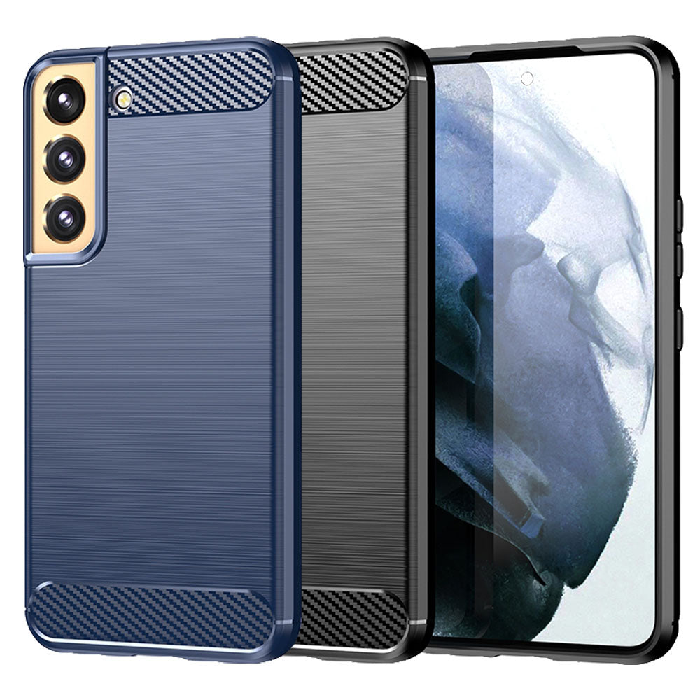 TPU Hülle für Samsung Galaxy S22 PLUS Carbon Fiber Skin Brushed Schutzcover Case