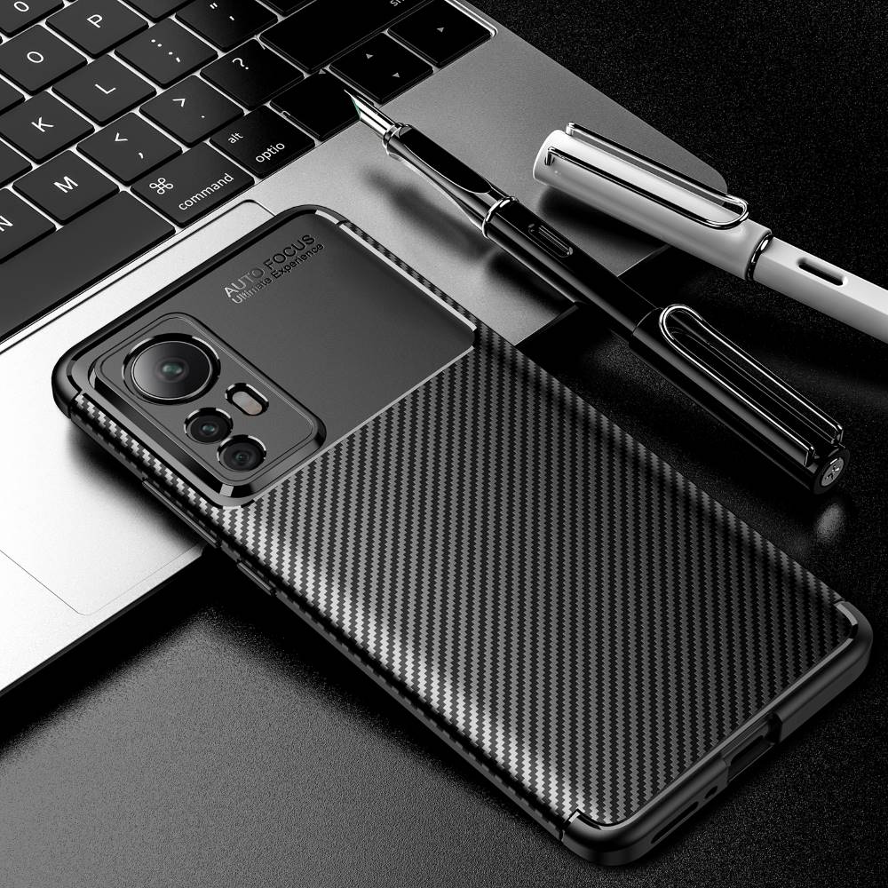 TPU Hülle für Xiaomi 12T 12T PRO Carbon Fiber Muster Shockproof Back Cover Case