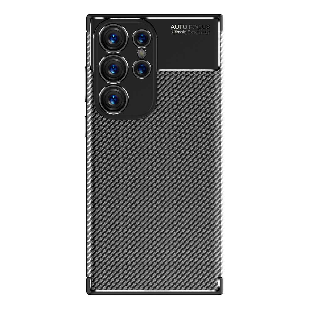 TPU Hülle für Samsung Galaxy S23 ULTRA Carbon Fiber Muster Shockproof Cover Case
