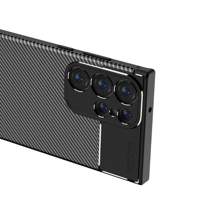 TPU Hülle für Samsung Galaxy S23 ULTRA Carbon Fiber Muster Shockproof Cover Case