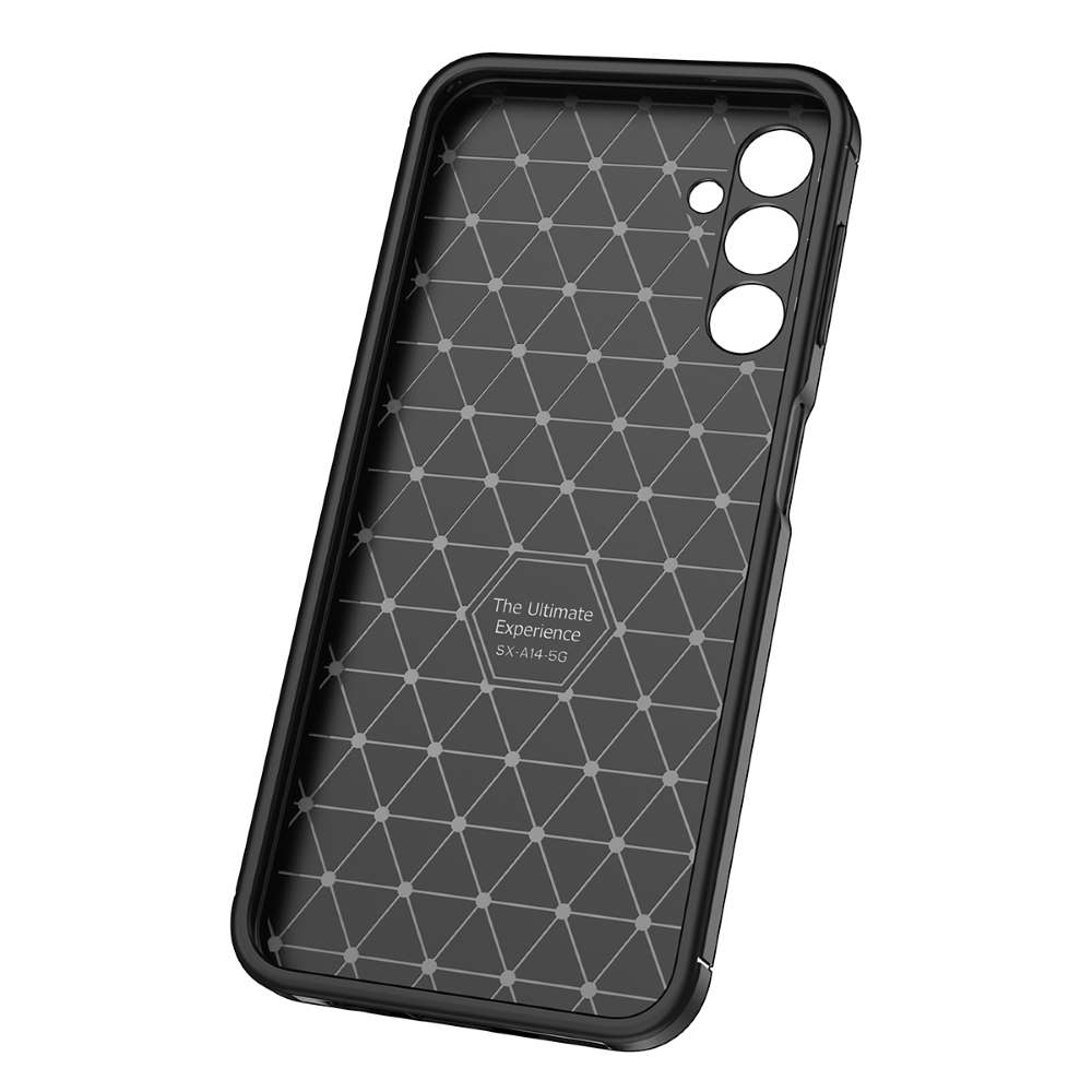 TPU Hülle für Samsung Galaxy A14 Carbon Fiber Muster Shockproof Back Cover Case