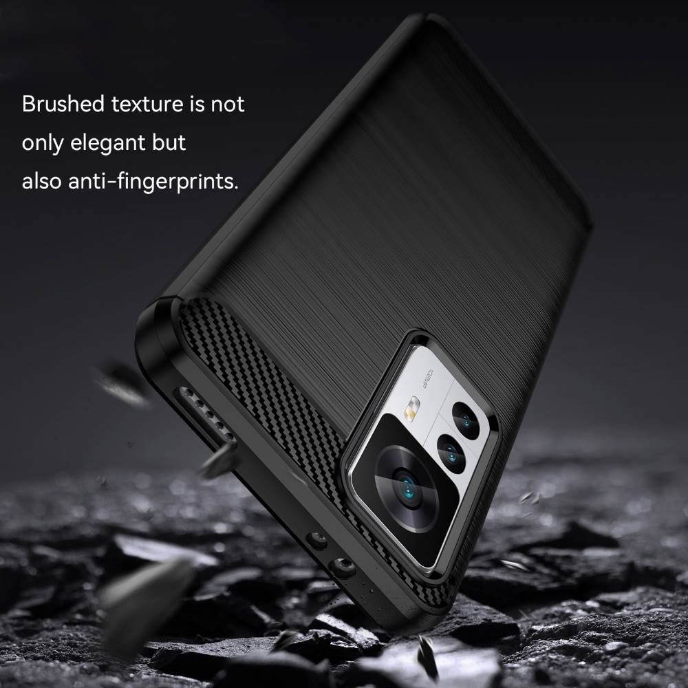 TPU Hülle für Xiaomi 12T 12T PRO Carbon Fiber Skin Brushed Schutzcover Case