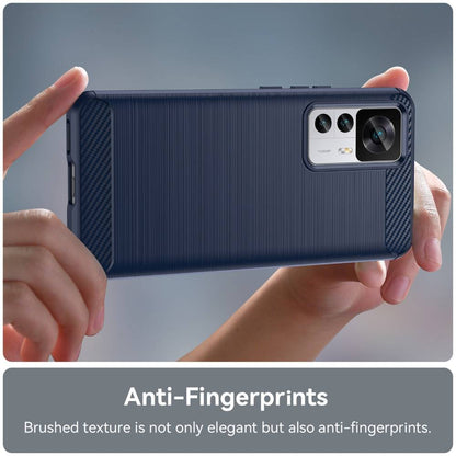 TPU Hülle für Xiaomi 12T 12T PRO Carbon Fiber Skin Brushed Schutzcover Case
