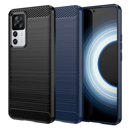 TPU Hülle für Xiaomi 12T 12T PRO Carbon Fiber Skin Brushed Schutzcover Case