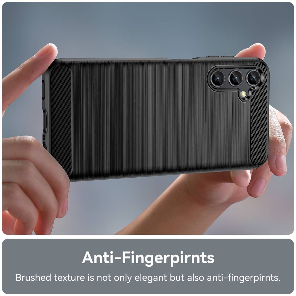 TPU Hülle für Samsung Galaxy A14 Carbon Fiber Skin Brushed Schutzcover Soft Case