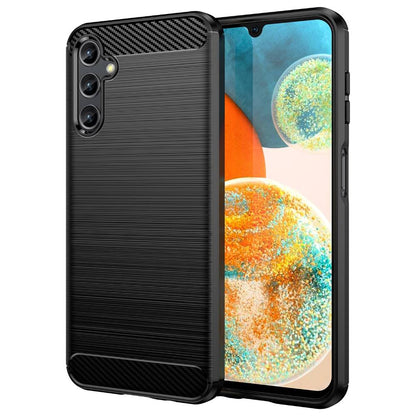 TPU Hülle für Samsung Galaxy A14 Carbon Fiber Skin Brushed Schutzcover Soft Case