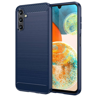 TPU Hülle für Samsung Galaxy A14 Carbon Fiber Skin Brushed Schutzcover Soft Case