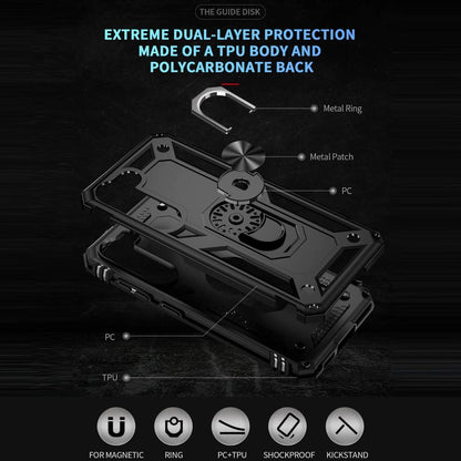 Outdoor Hülle für Samsung Galaxy S23 TPU PC Hybrid Sergeant Armor Ring Cover