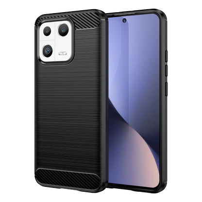 TPU Hülle für Xiaomi 13 Carbon Fiber Skin Brushed Schutz Backcover Soft Case