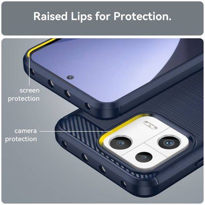 TPU Hülle für Xiaomi 13 Carbon Fiber Skin Brushed Schutz Backcover Soft Case