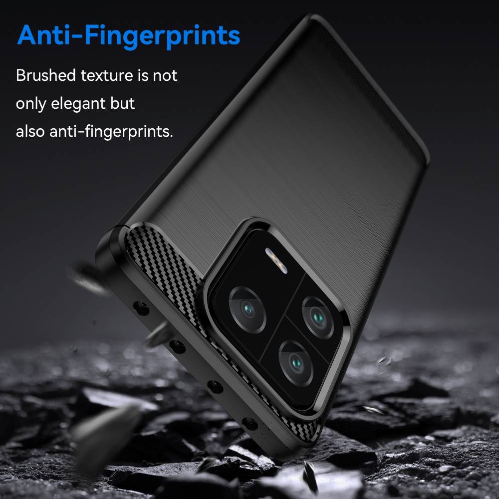 TPU Hülle für Xiaomi 13 PRO Carbon Fiber Skin Brushed Schutz Backcover Soft Case