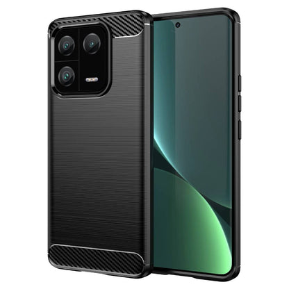 TPU Hülle für Xiaomi 13 PRO Carbon Fiber Skin Brushed Schutz Backcover Soft Case