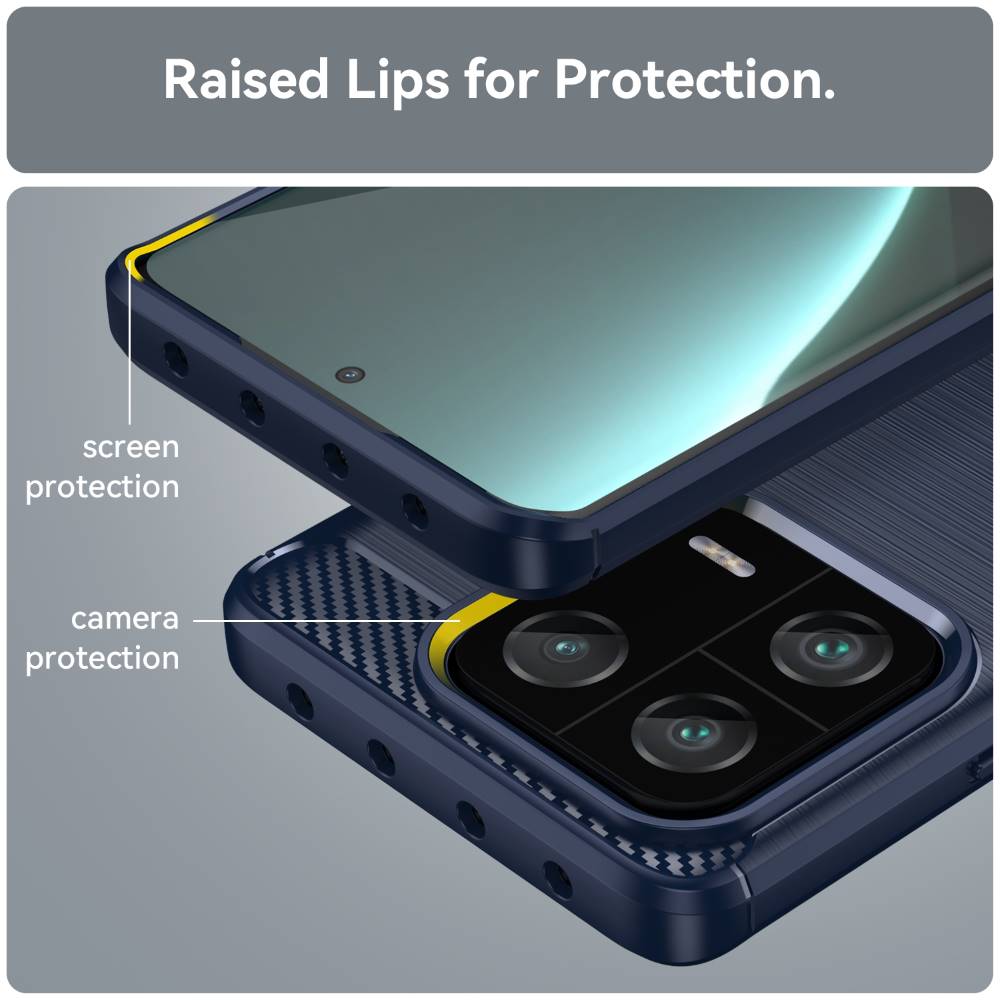 TPU Hülle für Xiaomi 13 PRO Carbon Fiber Skin Brushed Schutz Backcover Soft Case