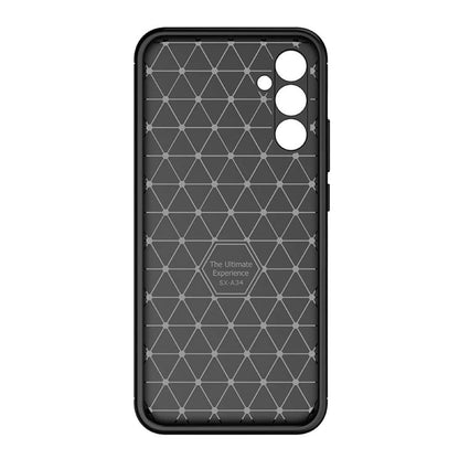 TPU Hülle für Samsung Galaxy A34 Carbon Fiber Muster Shockproof Back Cover Case
