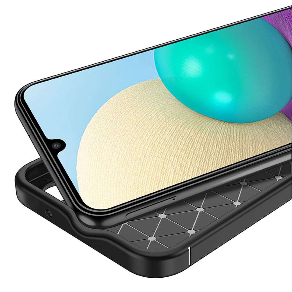 TPU Hülle für Samsung Galaxy A34 Carbon Fiber Muster Shockproof Back Cover Case