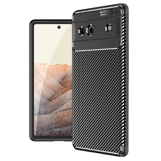 TPU Hülle für Google Pixel 7a Carbon Fiber Muster Shockproof Back Cover Case