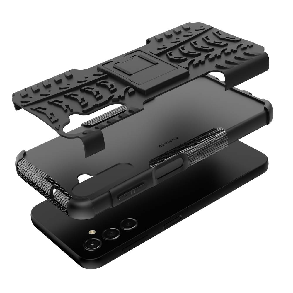 Outdoor Hülle für Samsung Galaxy A14 Tire Rutschfest Kickstand PC TPU Cover Case