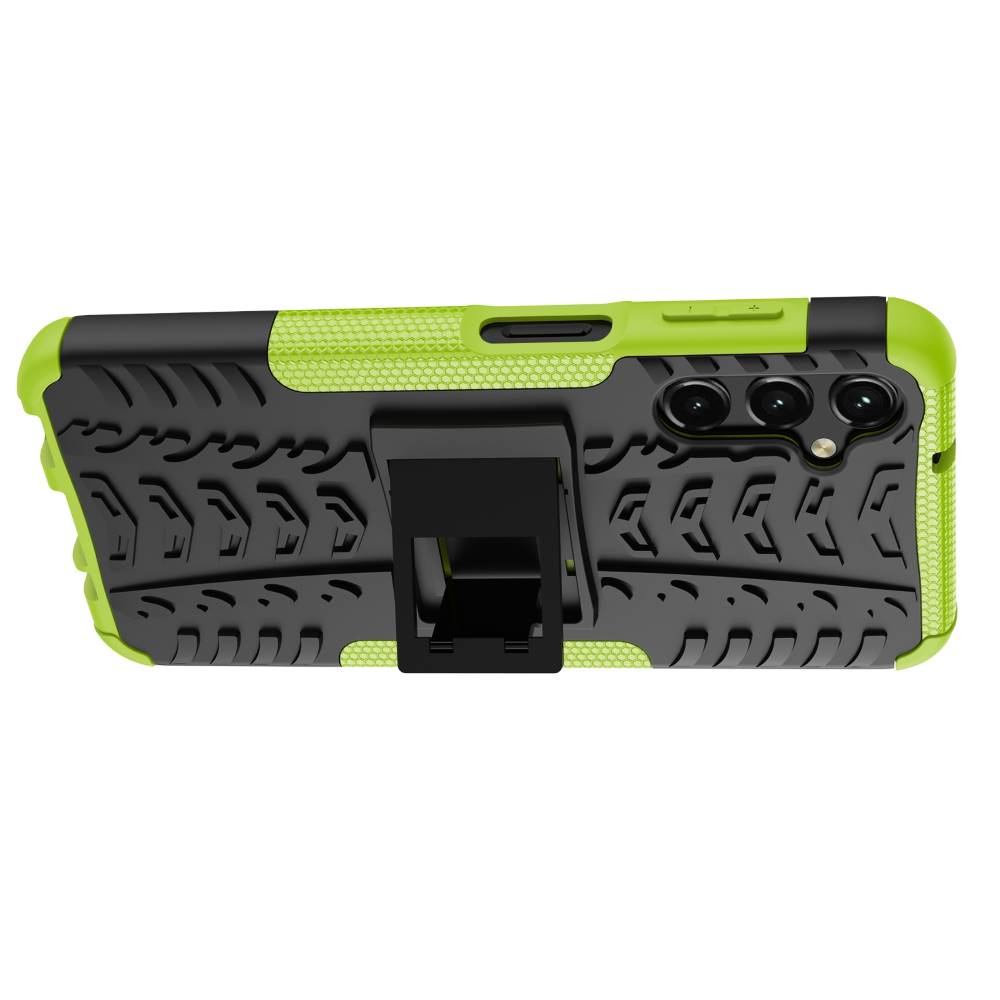 Outdoor Hülle für Samsung Galaxy A14 Tire Rutschfest Kickstand PC TPU Cover Case