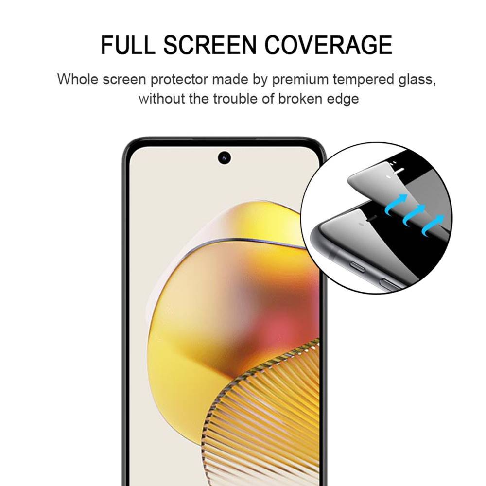 Schutzglas für Motorola Moto G73 Full Cover Full Glue Tempered Glass Folie Film