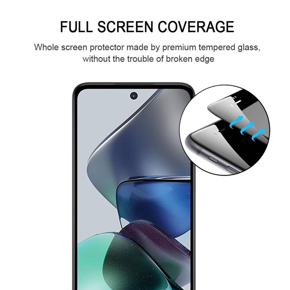 Schutzglas für Motorola Moto G23 Full Cover Full Glue Tempered Glass Folie Film