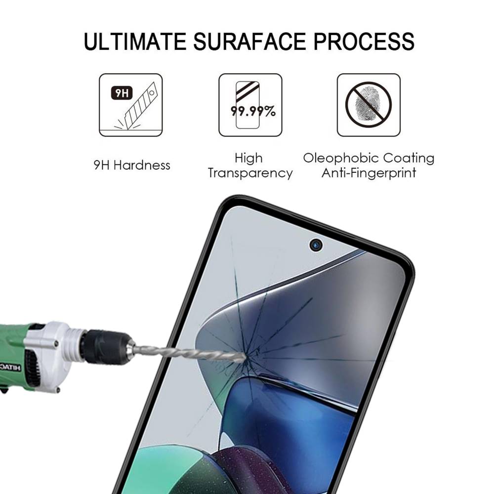 Schutzglas für Motorola Moto G23 Full Cover Full Glue Tempered Glass Folie Film
