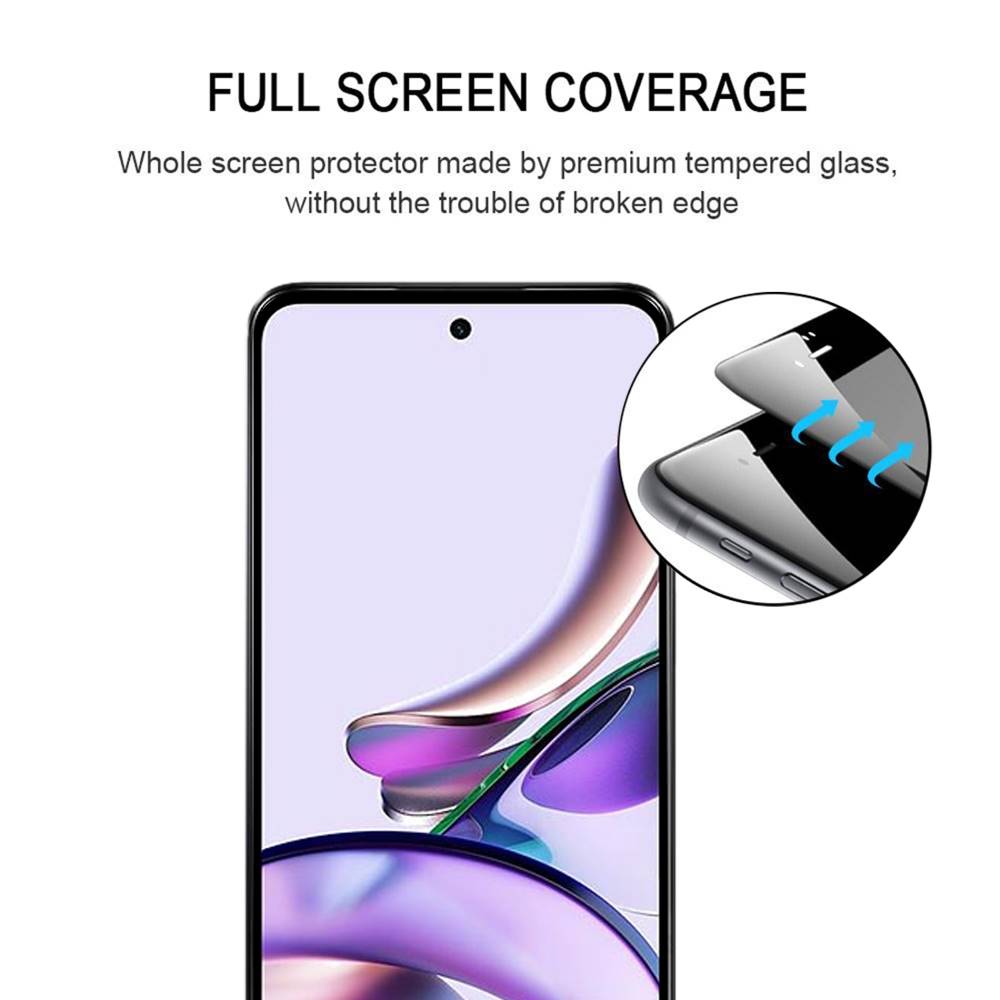 Schutzglas für Motorola Moto G13 Full Cover Full Glue Tempered Glass Folie Film