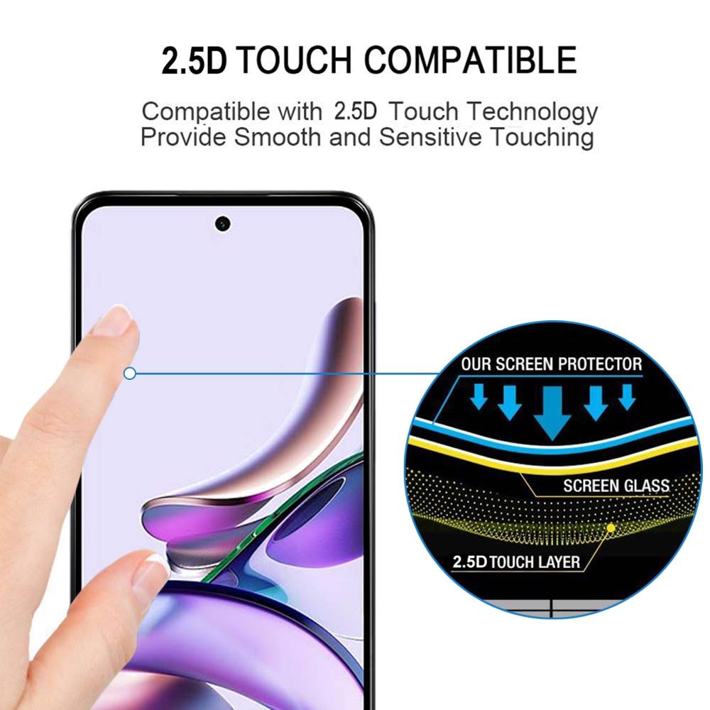 Schutzglas für Motorola Moto G13 Full Cover Full Glue Tempered Glass Folie Film