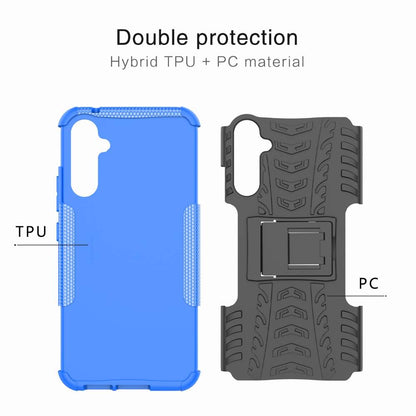 Outdoor Hülle für Samsung Galaxy A34 Tire Rutschfest Kickstand PC TPU Cover Case