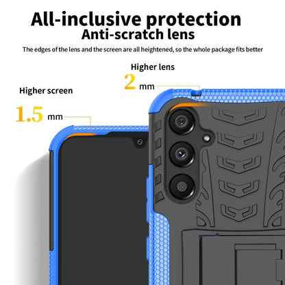 Outdoor Hülle für Samsung Galaxy A34 Tire Rutschfest Kickstand PC TPU Cover Case
