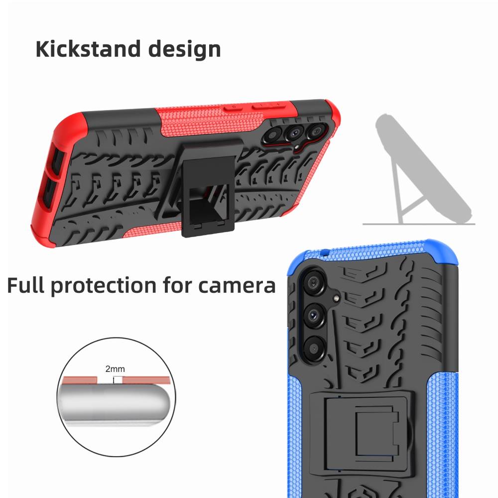 Outdoor Hülle für Samsung Galaxy A34 Tire Rutschfest Kickstand PC TPU Cover Case