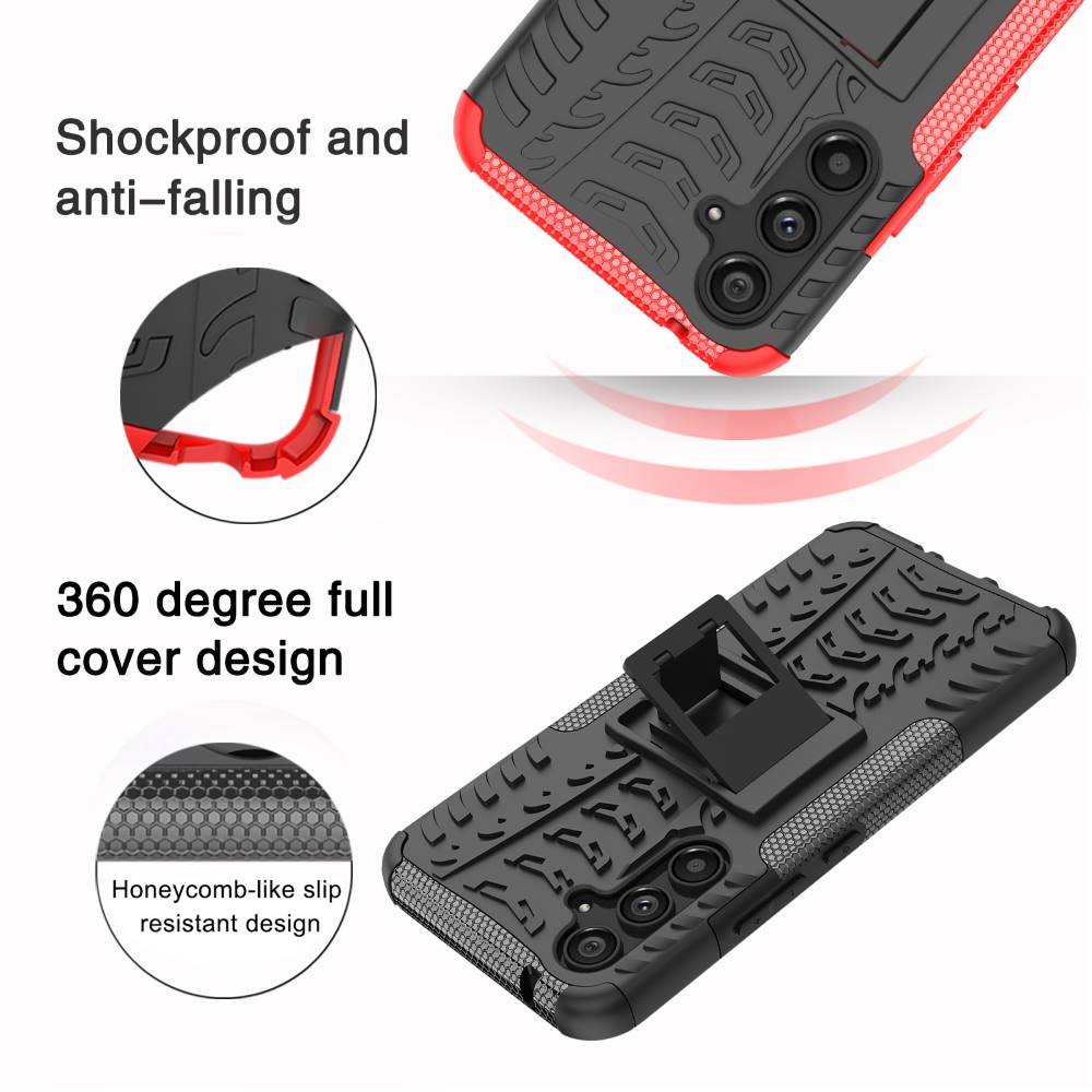 Outdoor Hülle für Samsung Galaxy A54 Tire Rutschfest Kickstand PC TPU Cover Case