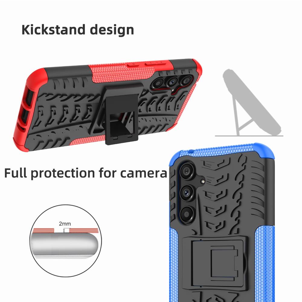 Outdoor Hülle für Samsung Galaxy A54 Tire Rutschfest Kickstand PC TPU Cover Case