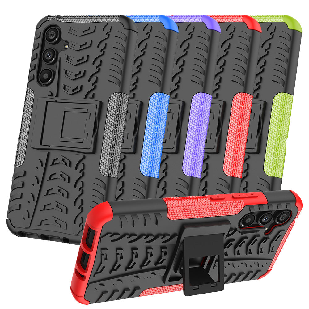 Outdoor Hülle für Samsung Galaxy A54 Tire Rutschfest Kickstand PC TPU Cover Case