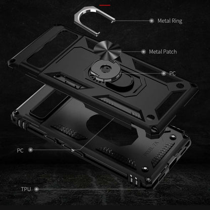 Outdoor Hülle für Google Pixel 7a TPU PC Hybrid Sergeant Armor Ring Cover Case