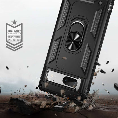 Outdoor Hülle für Google Pixel 7a TPU PC Hybrid Sergeant Armor Ring Cover Case