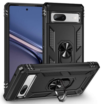 Outdoor Hülle für Google Pixel 7a TPU PC Hybrid Sergeant Armor Ring Cover Case